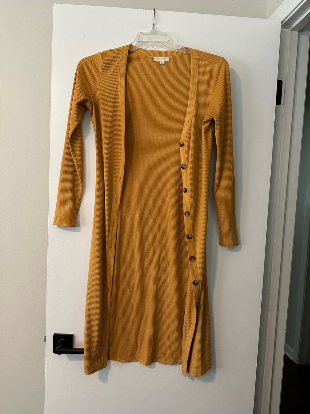 Women’s Size M Society + Stitch Mustard Yellow Cardigan